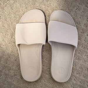 lululemon athletica Women's Cream Slide Sandals